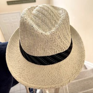 NWT Panama Jack striped band Fedora hat in size Medium